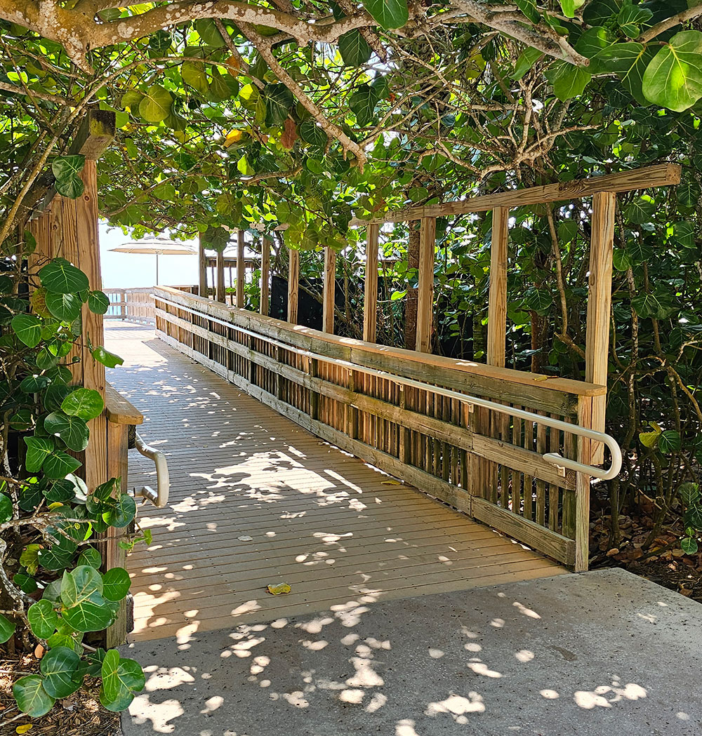 Bridge crossing at DVC resort to beach front